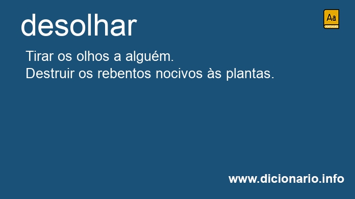 Significado de desolhar