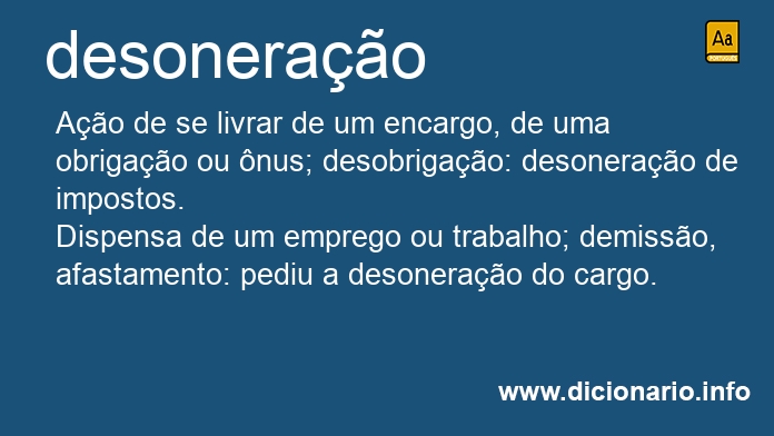 Significado de desonerao