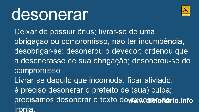 Significado de desoneram