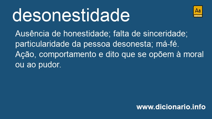Significado de desonestidades