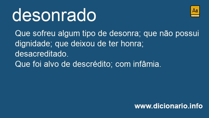 Significado de desonrado