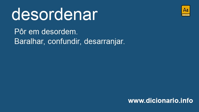 Significado de desordenar