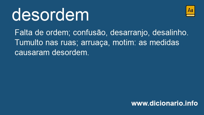 Significado de desordens