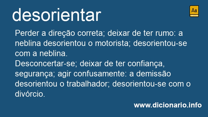 Significado de desorienta