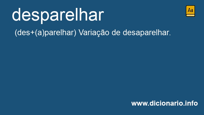 Significado de desparelhar
