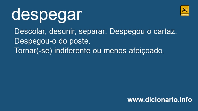 Significado de despegavam