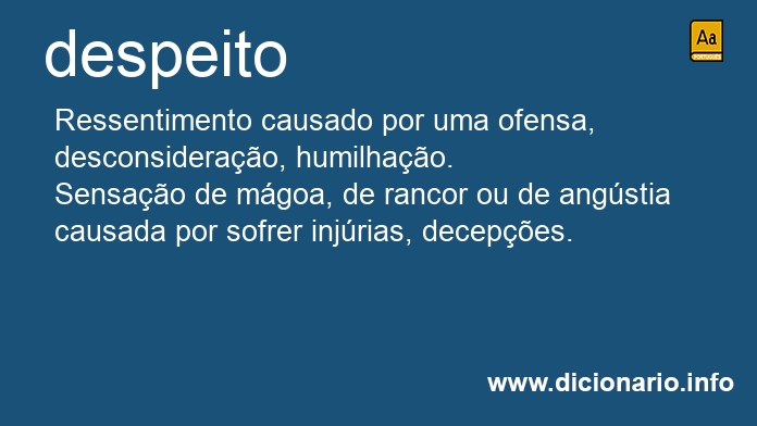 Significado de despeito