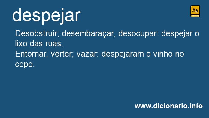 Significado de despejar