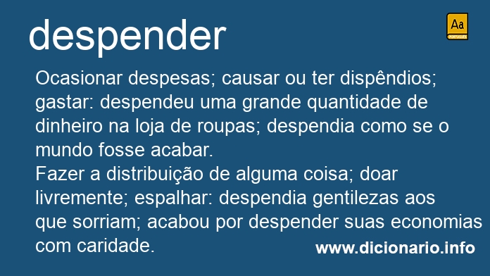 Significado de despenderei