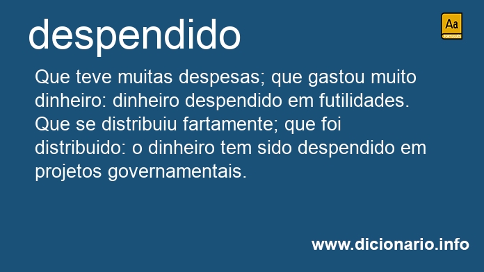 Significado de despendido