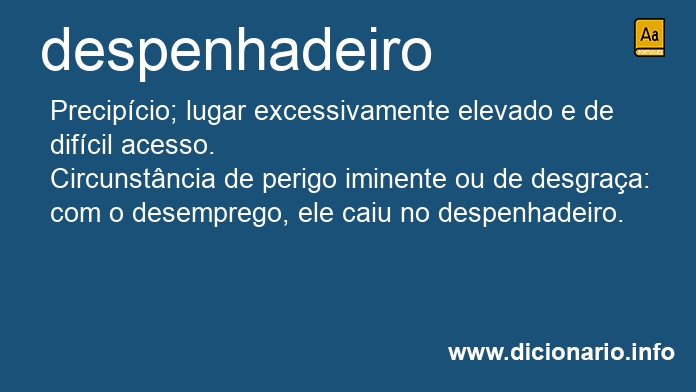 Significado de despenhadeiro