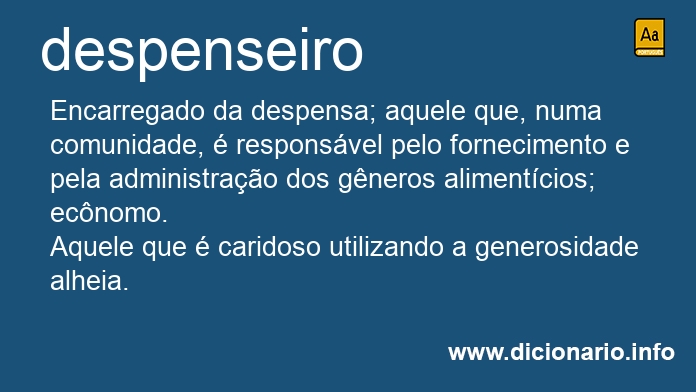 Significado de despenseiro