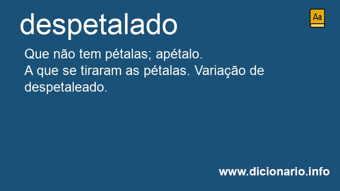 Significado de despetalado