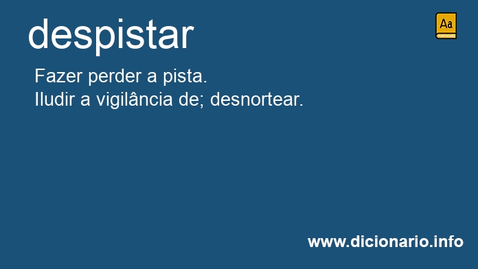 Significado de despistara