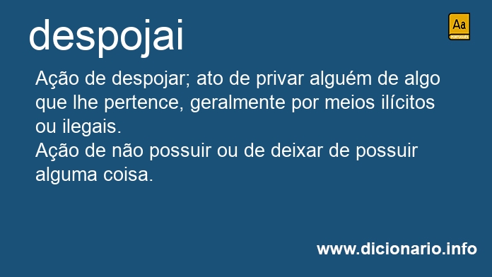 Significado de despojai