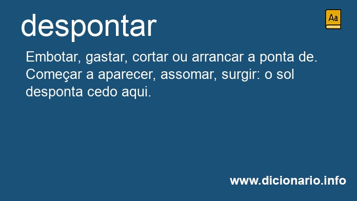 Significado de despontarei