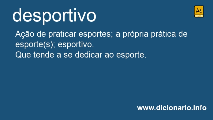 Significado de desportiva