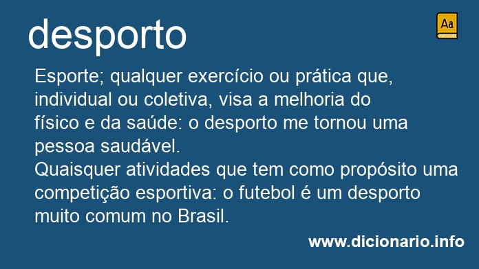 Significado de desportos