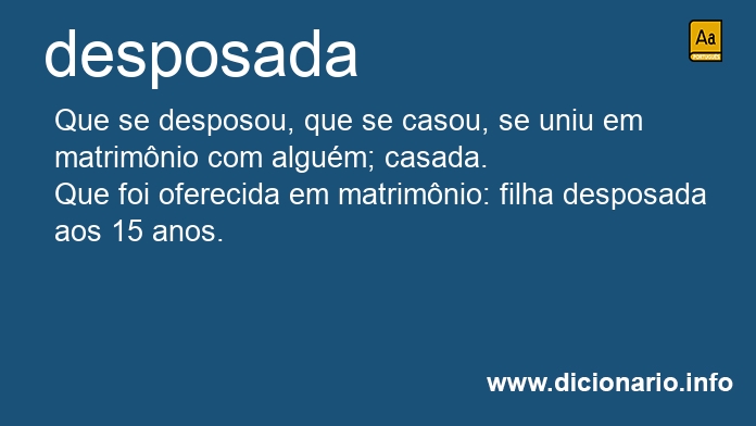 Significado de desposada