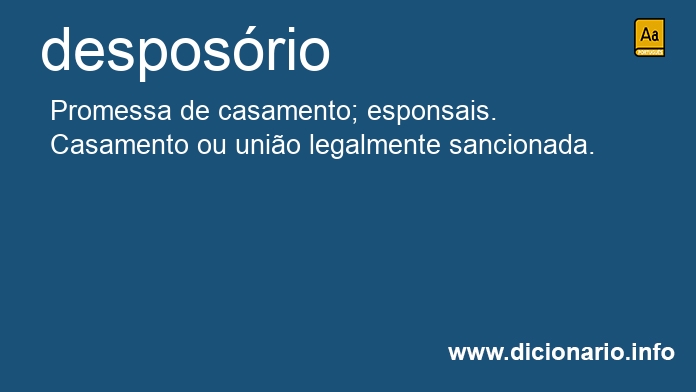 Significado de desposrio