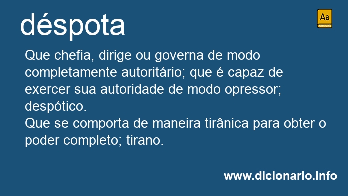 Significado de dspota