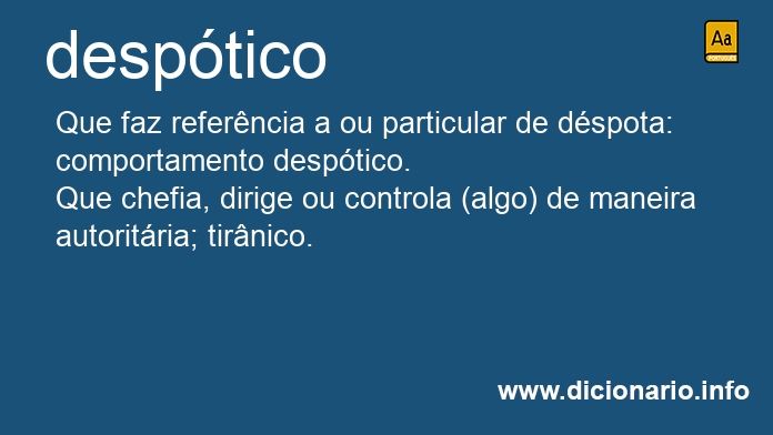 Significado de desptico