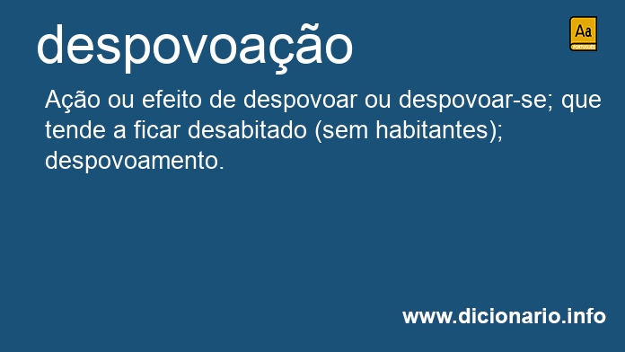 Significado de despovoao