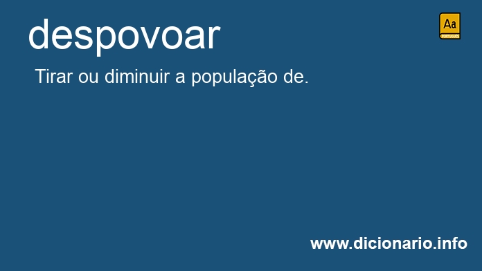 Significado de despovoai