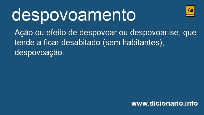 Significado de despovoamento