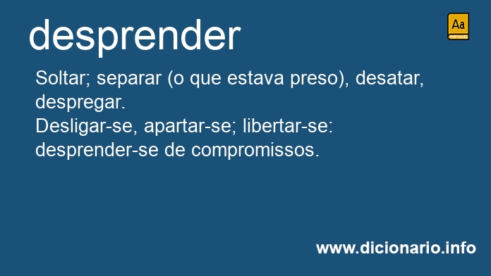 Significado de desprender