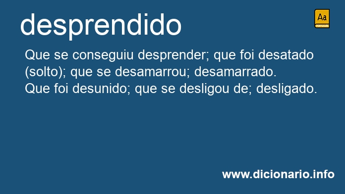 Significado de desprendida