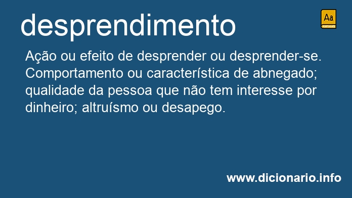 Significado de desprendimento