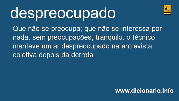 Significado de despreocupada