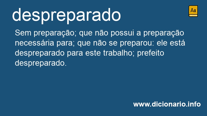 Significado de despreparada