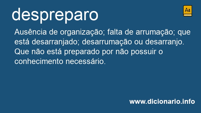 Significado de despreparo