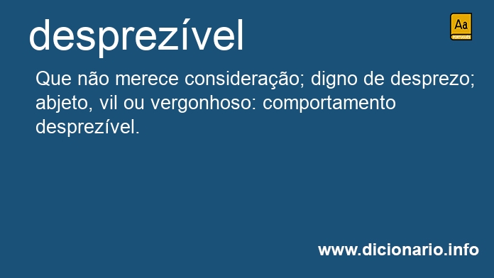 Significado de desprezvel