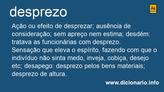 Significado de desprezos