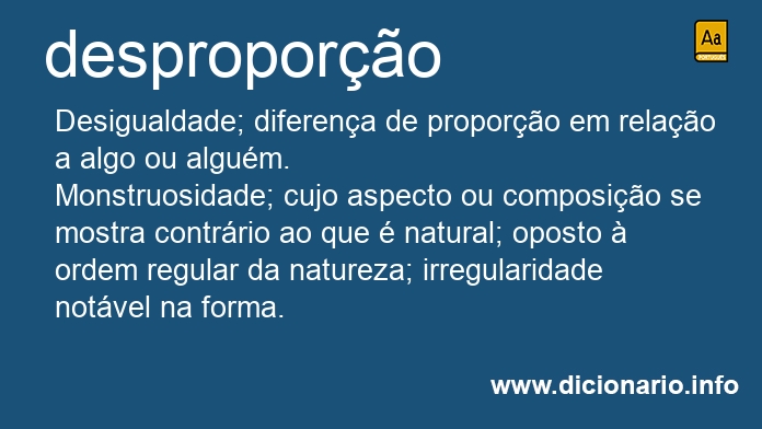 Significado de desproporo