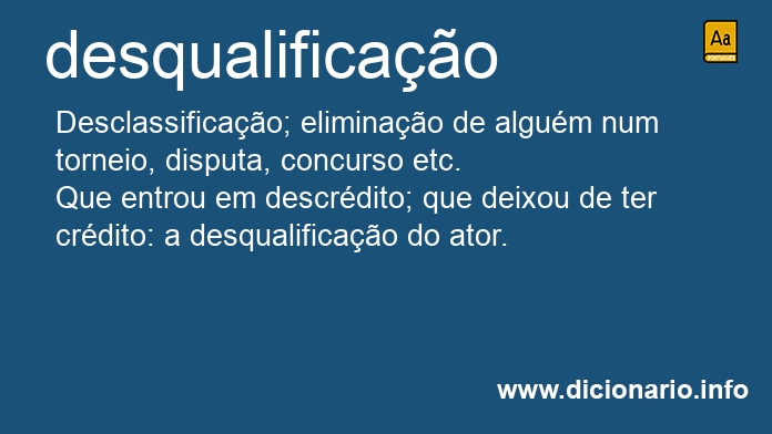 Significado de desqualificaes