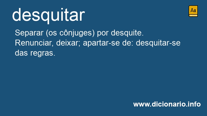 Significado de desquitarei