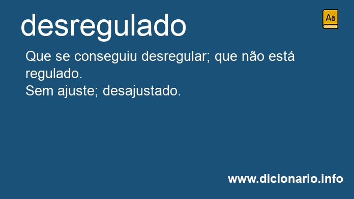 Significado de desregulado