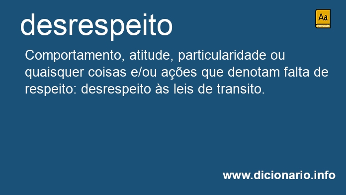 Significado de desrespeito