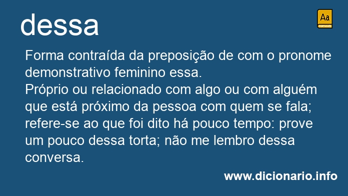 Significado de dessa