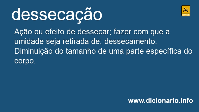 Significado de dessecao