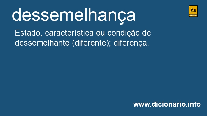 Significado de dessemelhana