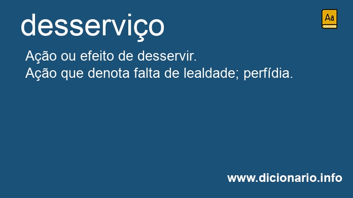 Significado de desservios