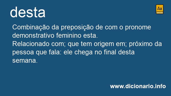 Significado de desta