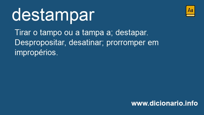 Significado de destampam