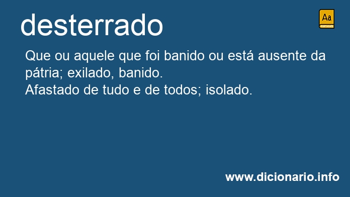 Significado de desterrada