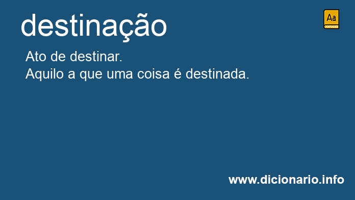 Significado de destinao